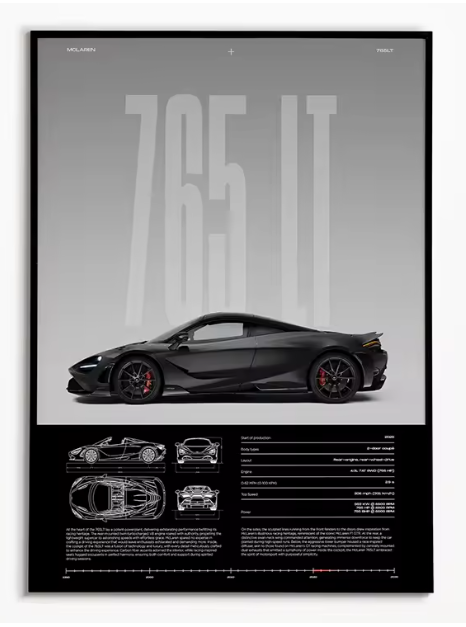 Poster Mclaren 765LT