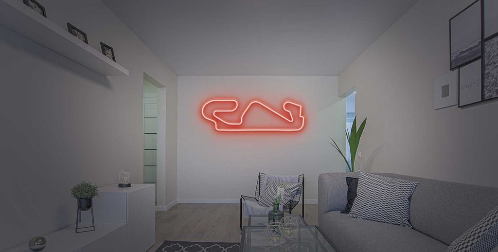 "Circuit Barcelone" Enseigne Lumineuse en Néon, Décoration