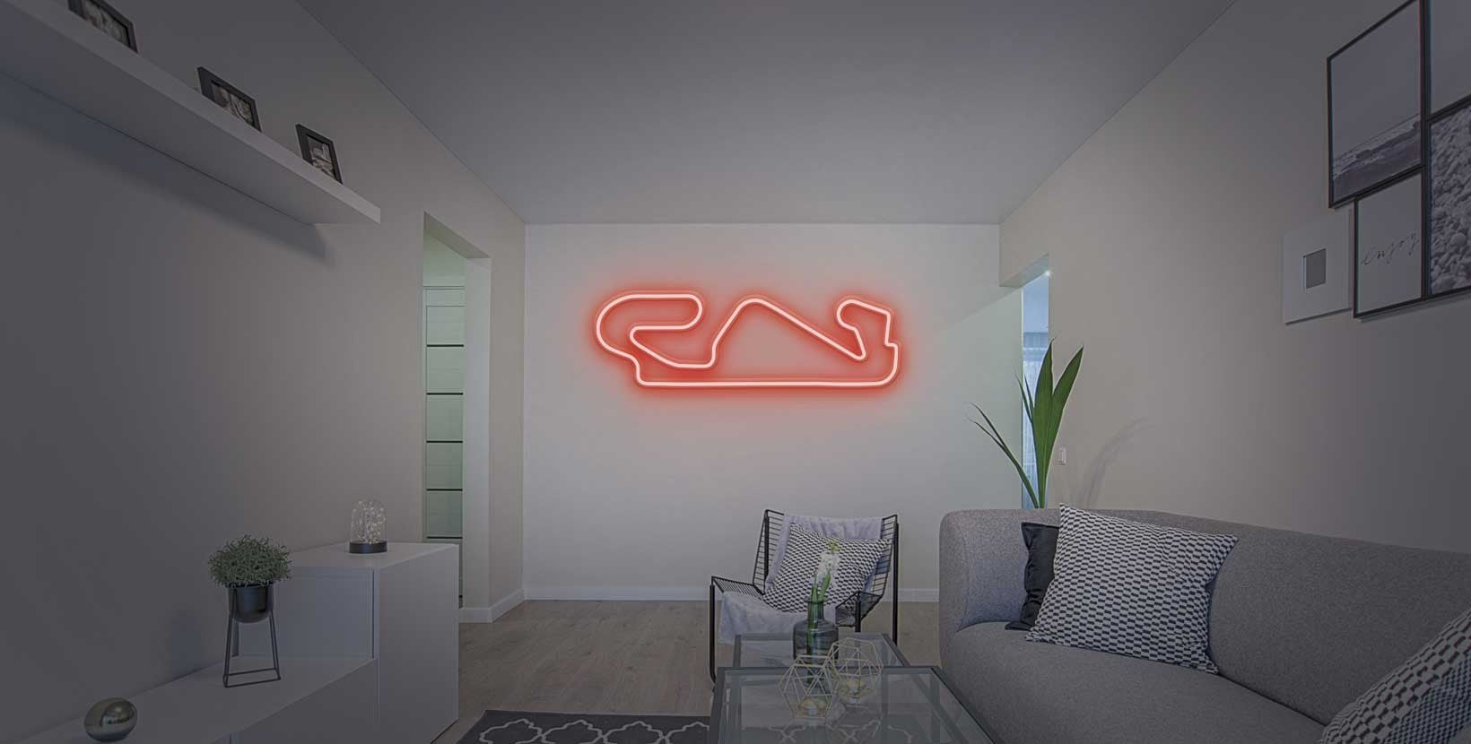 "Circuit Barcelone" Enseigne Lumineuse en Néon, Décoration