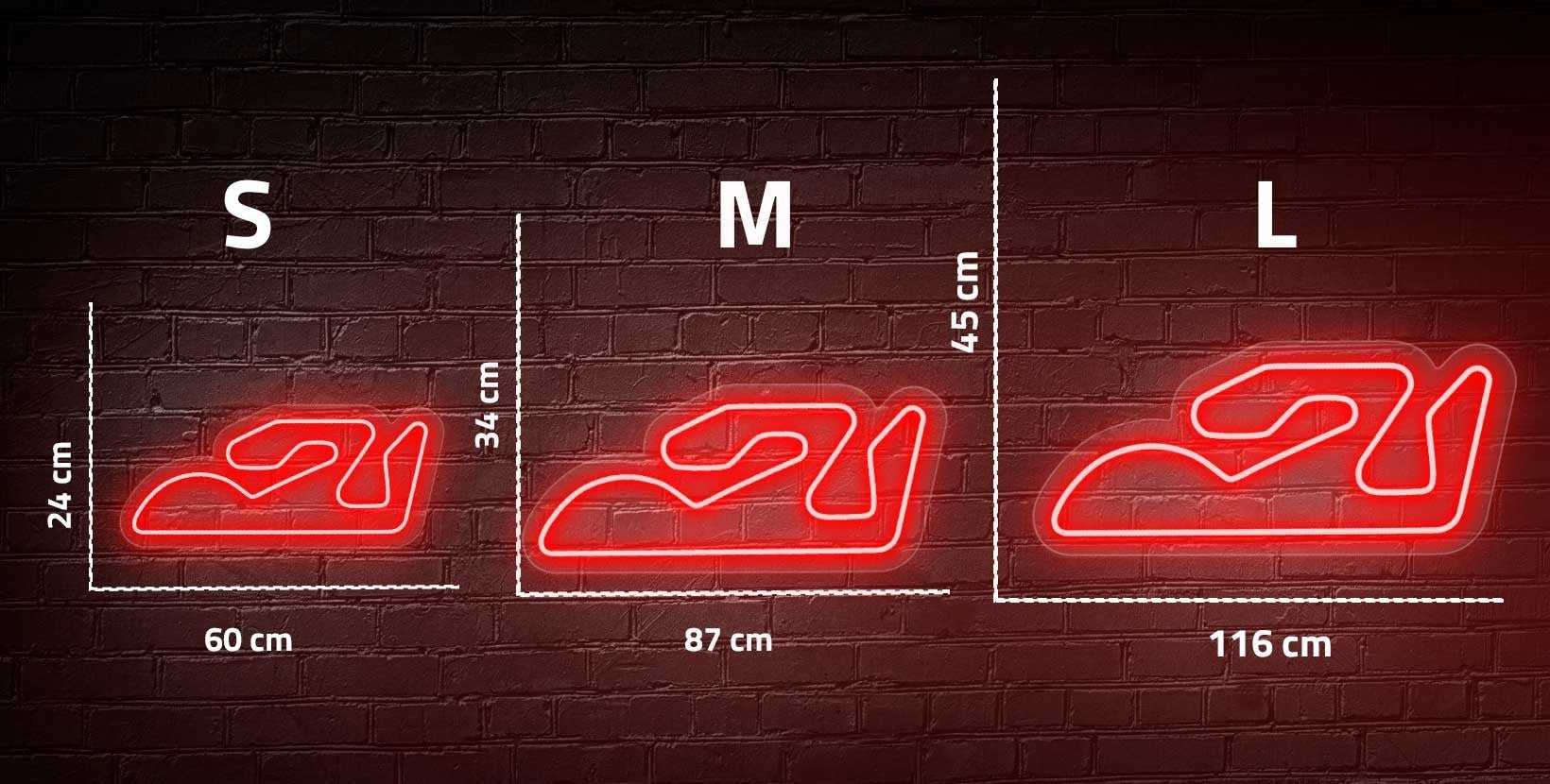 "Circuit RICARDO TORMO CHESTE" Enseigne Lumineuse en Néon, Décoration